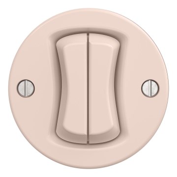 Kliklap - Retro multi-gang frameless switch No. 5, Dusty Rose