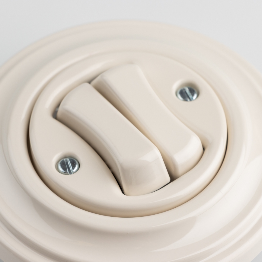 Kliklap - Retro series switch with frame No. 5, beige