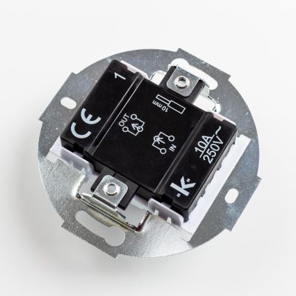Kliklap - Retro single-pole switch No. 1 and Schuko 230V socket with frame, antique pink