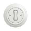 Kliklap - Retro single-pole switch with frame No. 1, Snow White
