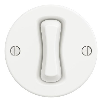 Kliklap - Retro Staircase Switch, Frameless, No. 6, Snow White