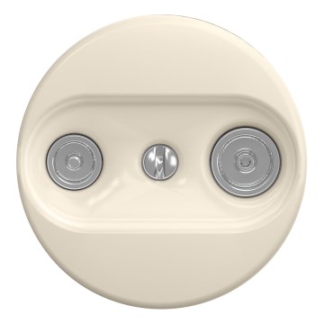 Kliklap - Retro TV/FM wall outlet (end) frameless beige