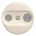 Kliklap - Retro TV+FM Wall Socket (Loop-through), Frameless, Beige