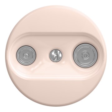Kliklap - Retro TV+R outlet (loop-through) frameless, dusty rose