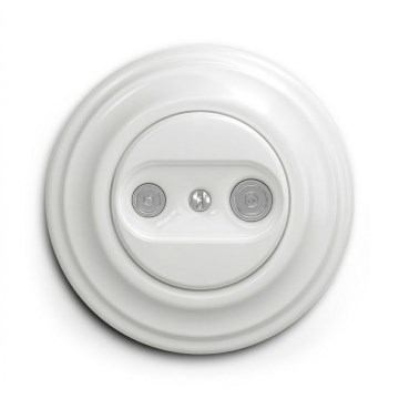 Kliklap - Retro TV+Radio Pass-Through Wall Socket with Snow-White Frame