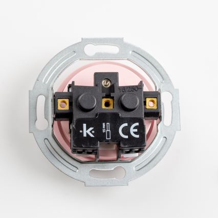 Kliklap - Retro Wall Socket with Frame 230V, Old Rose