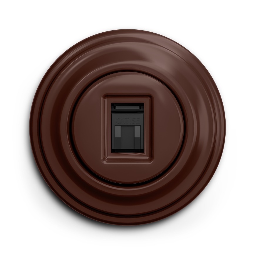 Kliklap - Vintage data socket brown