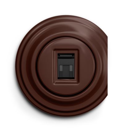 Kliklap - Vintage data socket brown