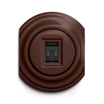 Kliklap - Vintage data socket brown