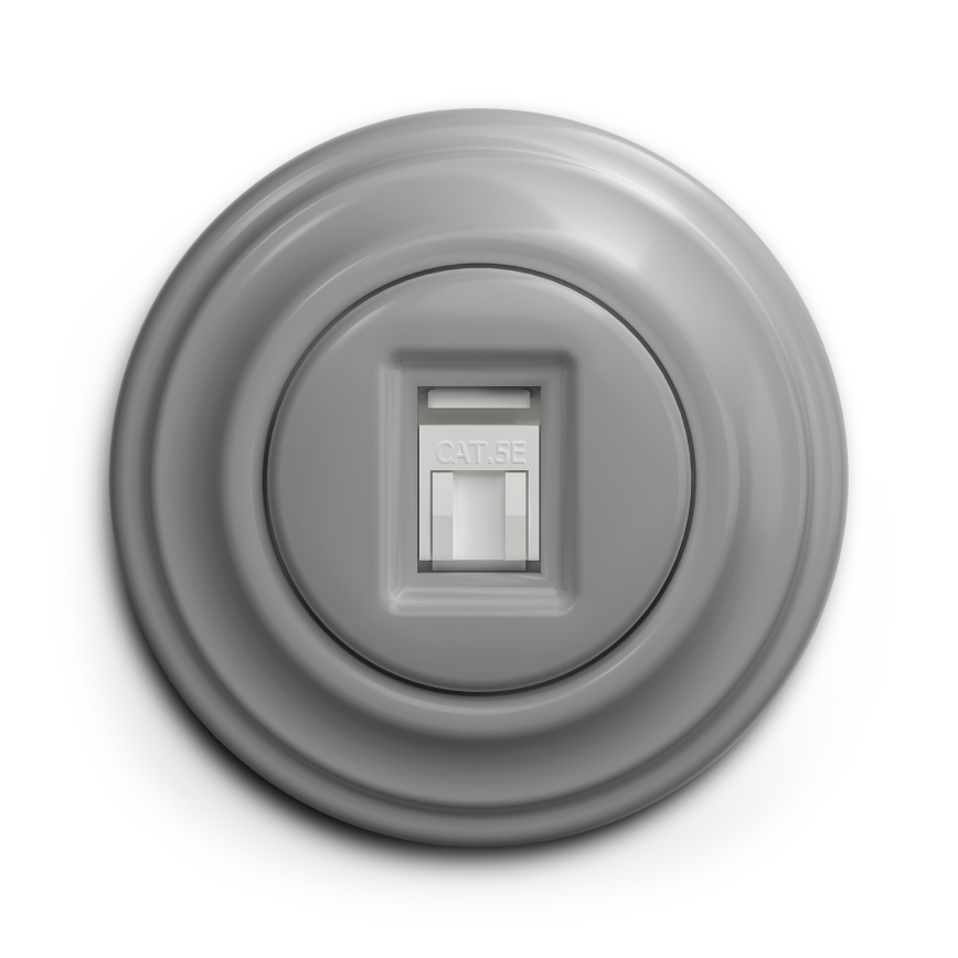 Kliklap - Vintage data socket grey