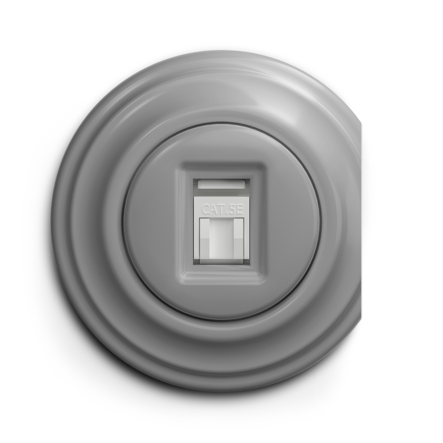 Kliklap - Vintage data socket grey