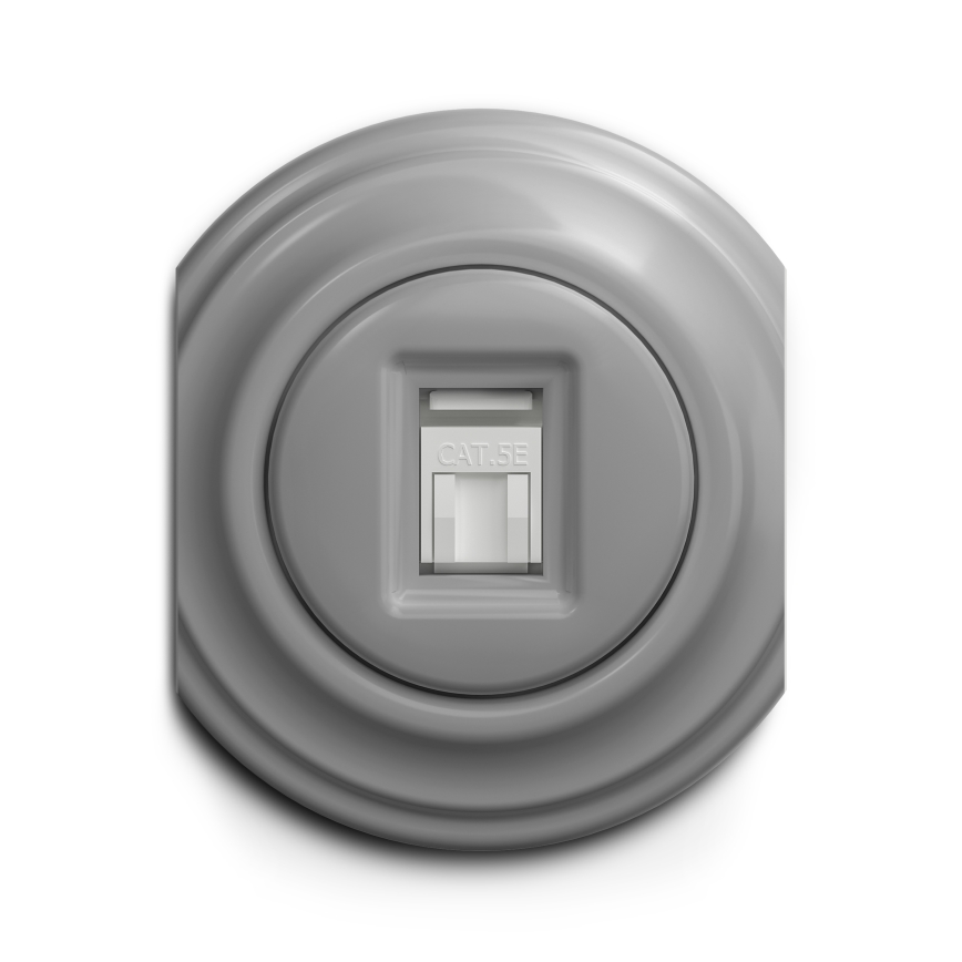 Kliklap - Vintage data socket grey