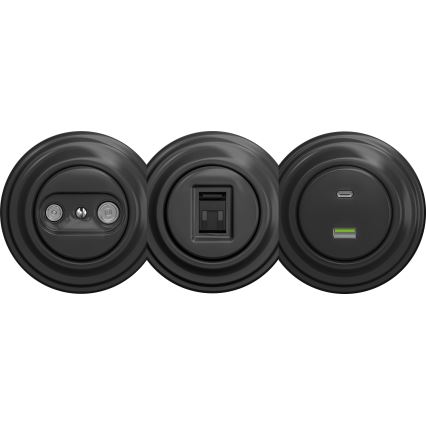 Kliklap - Vintage data socket without frame anthracite