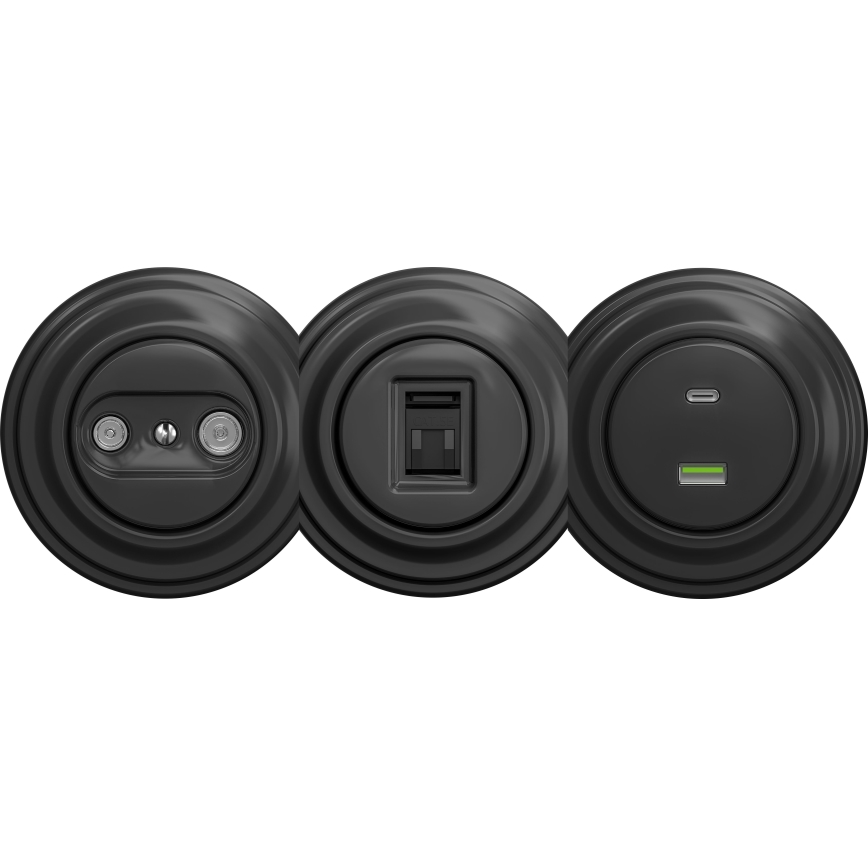 Kliklap - Vintage data socket without frame anthracite