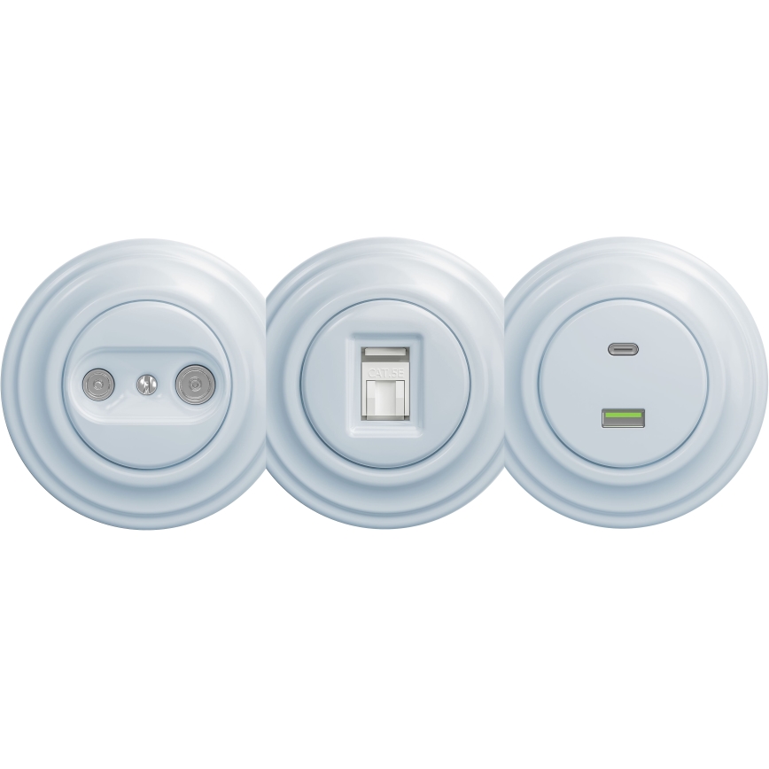 Kliklap - Vintage data socket without frame blue