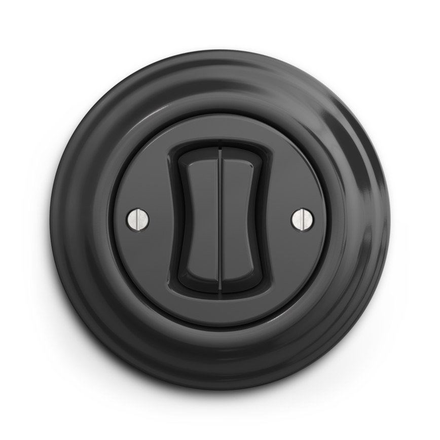 Kliklap - Vintage double push-button switch anthracite