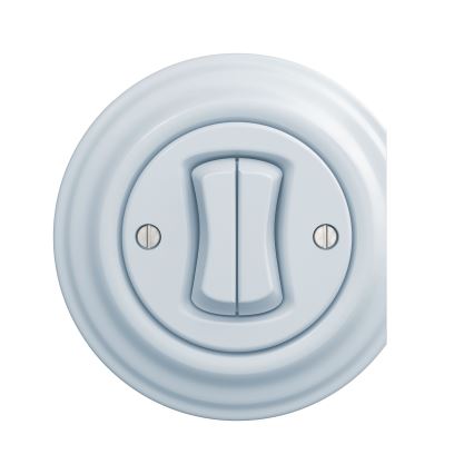 Kliklap - Vintage double push-button switch blue