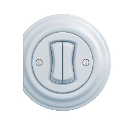 Kliklap - Vintage double push-button switch blue