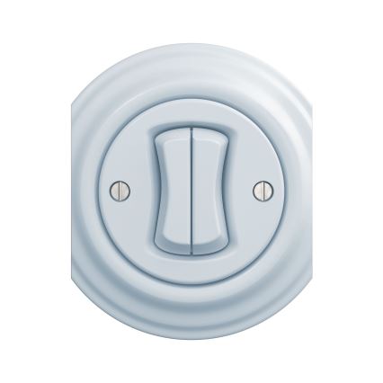 Kliklap - Vintage double push-button switch blue