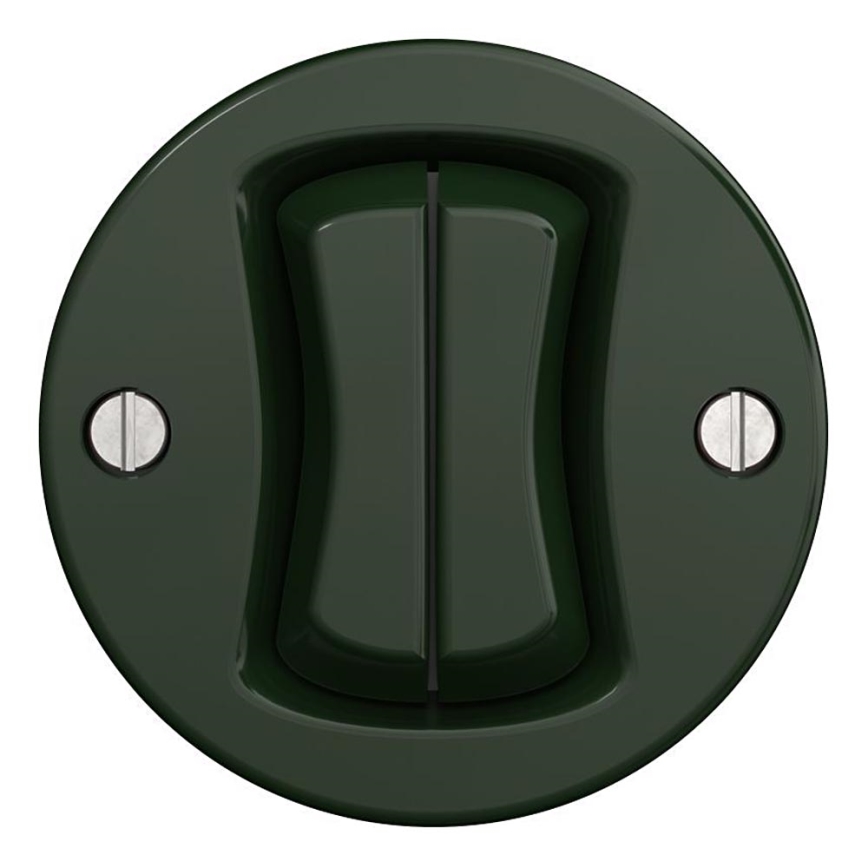 Kliklap - Vintage double push-button switch green