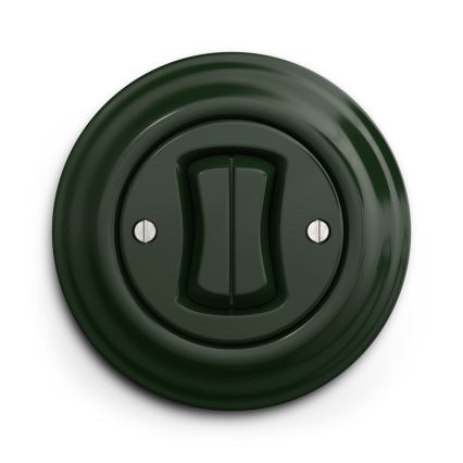 Kliklap - Vintage double push-button switch green