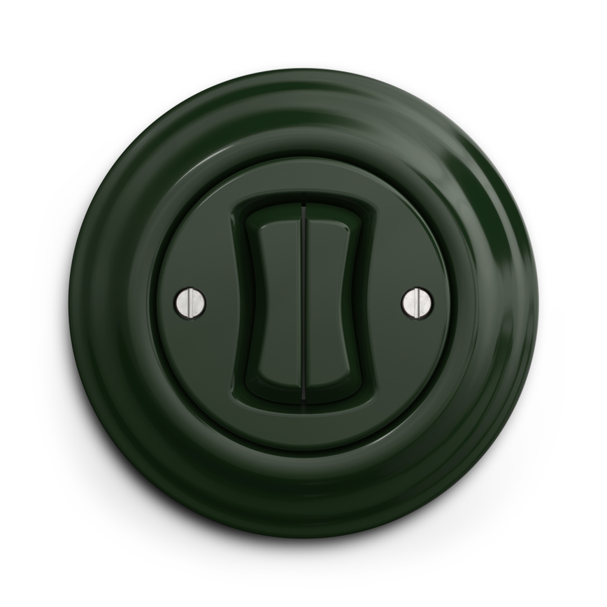 Kliklap - Vintage double push-button switch green