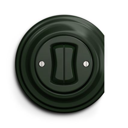 Kliklap - Vintage double push-button switch green