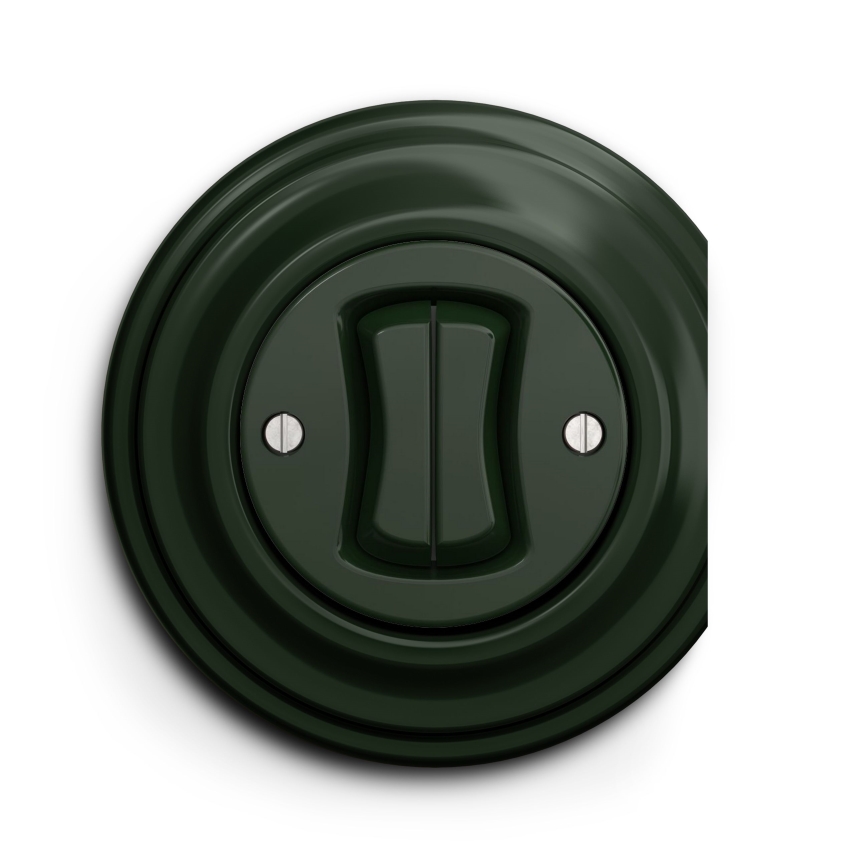 Kliklap - Vintage double push-button switch green
