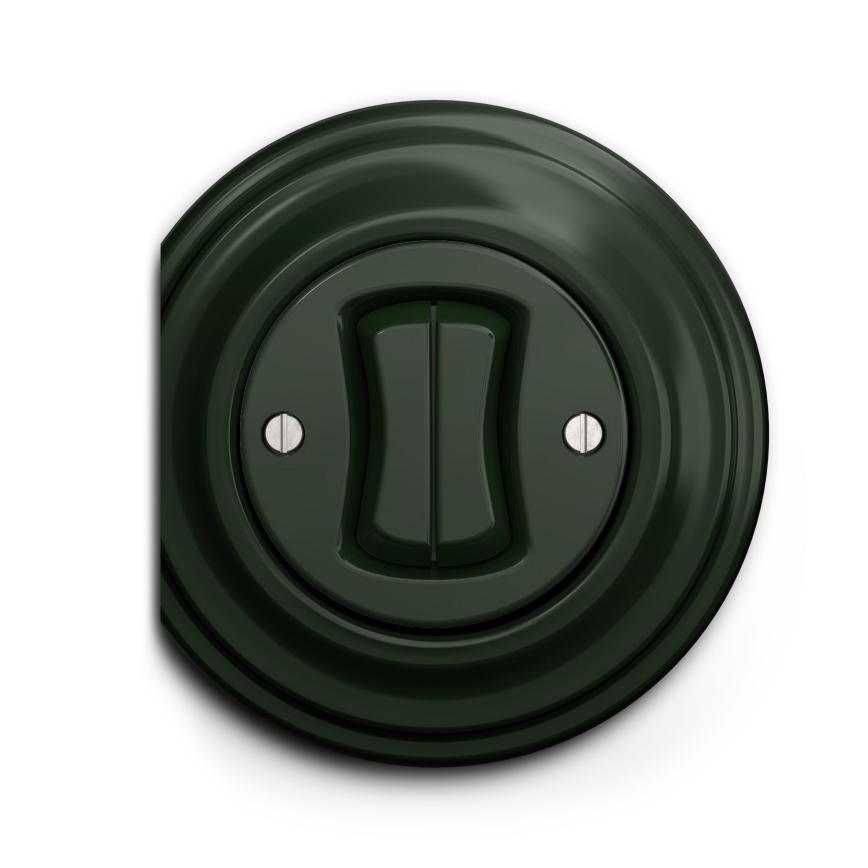 Kliklap - Vintage double push-button switch green