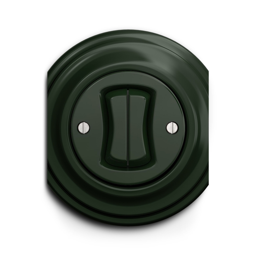 Kliklap - Vintage double push-button switch green
