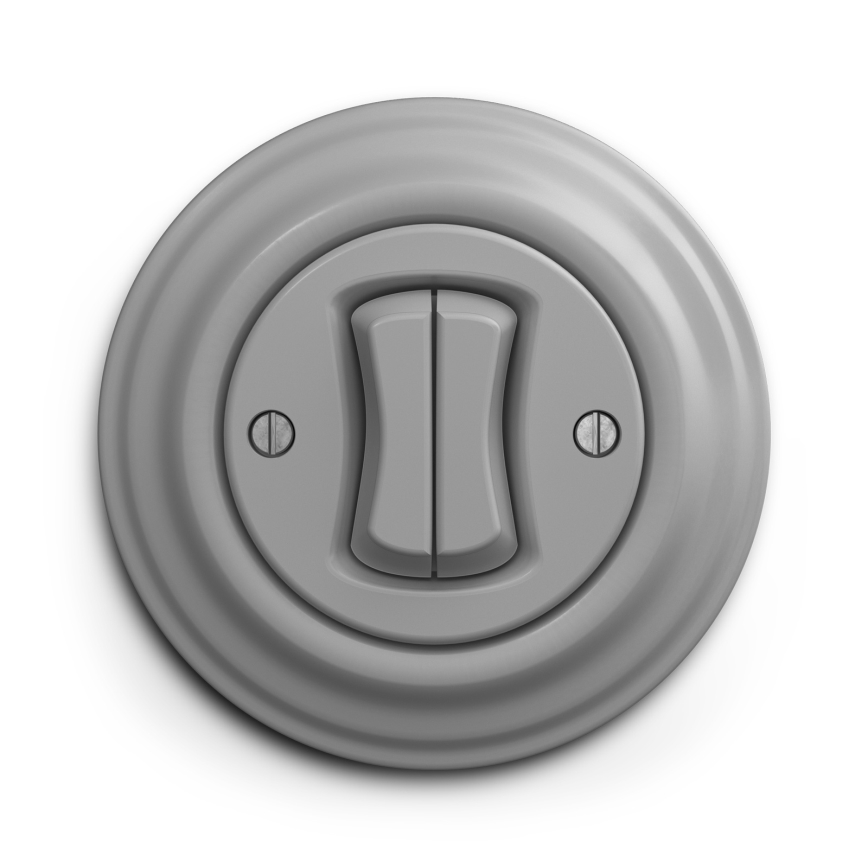 Kliklap - Vintage double push-button switch grey