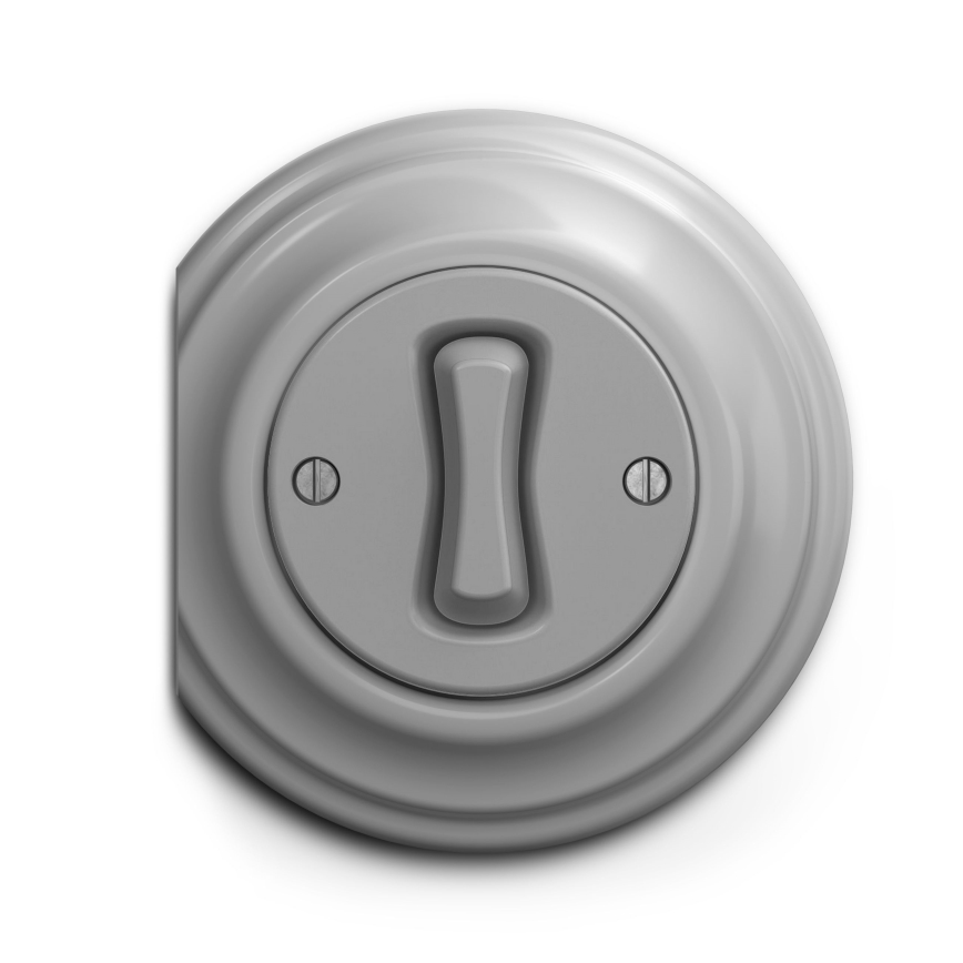 Kliklap - Vintage single-pole switch no. 1 grey