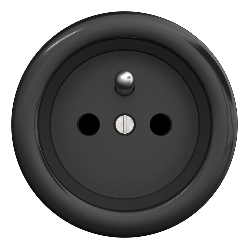Kliklap - Vintage socket 230V black