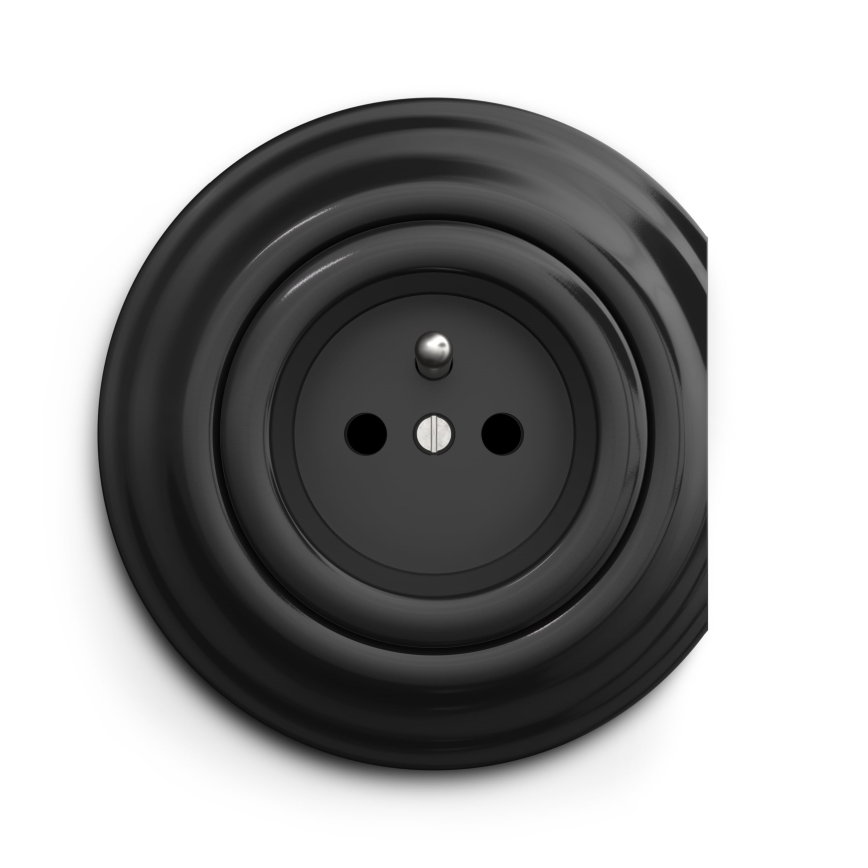 Kliklap - Vintage socket 230V black