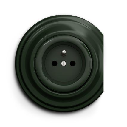Kliklap - Vintage socket 230V green