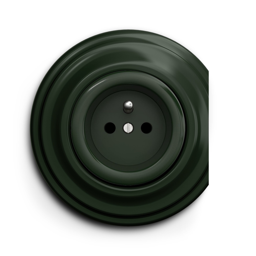 Kliklap - Vintage socket 230V green