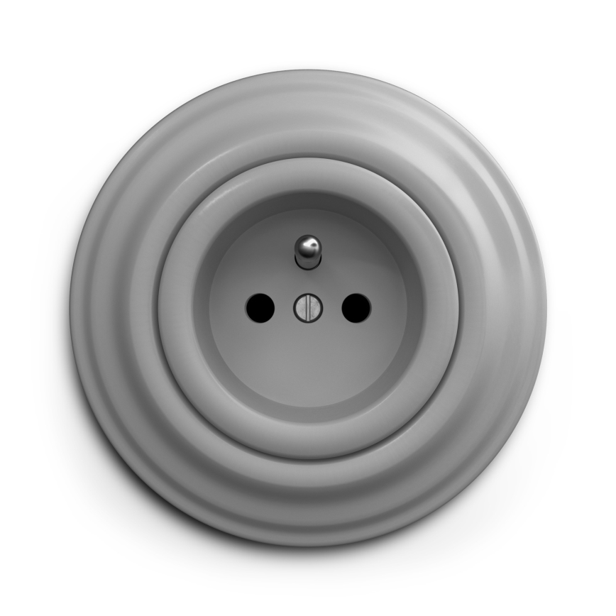 Kliklap - Vintage socket 230V grey