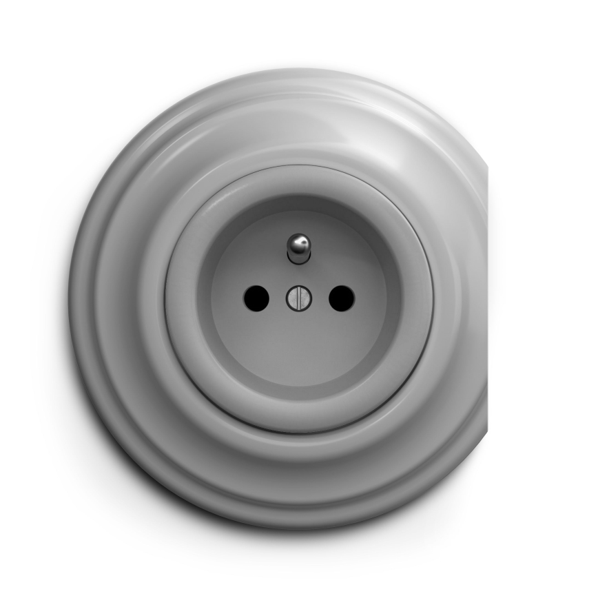 Kliklap - Vintage socket 230V grey