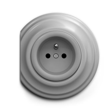 Kliklap - Vintage socket 230V grey