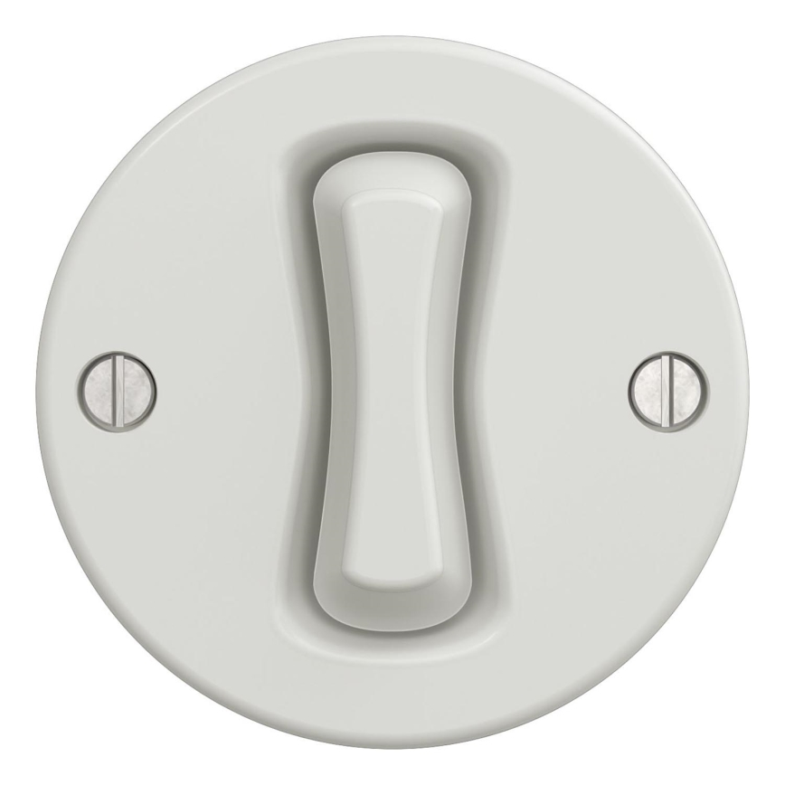 Kliklap - Vintage staircase switch without frame no. 6 white