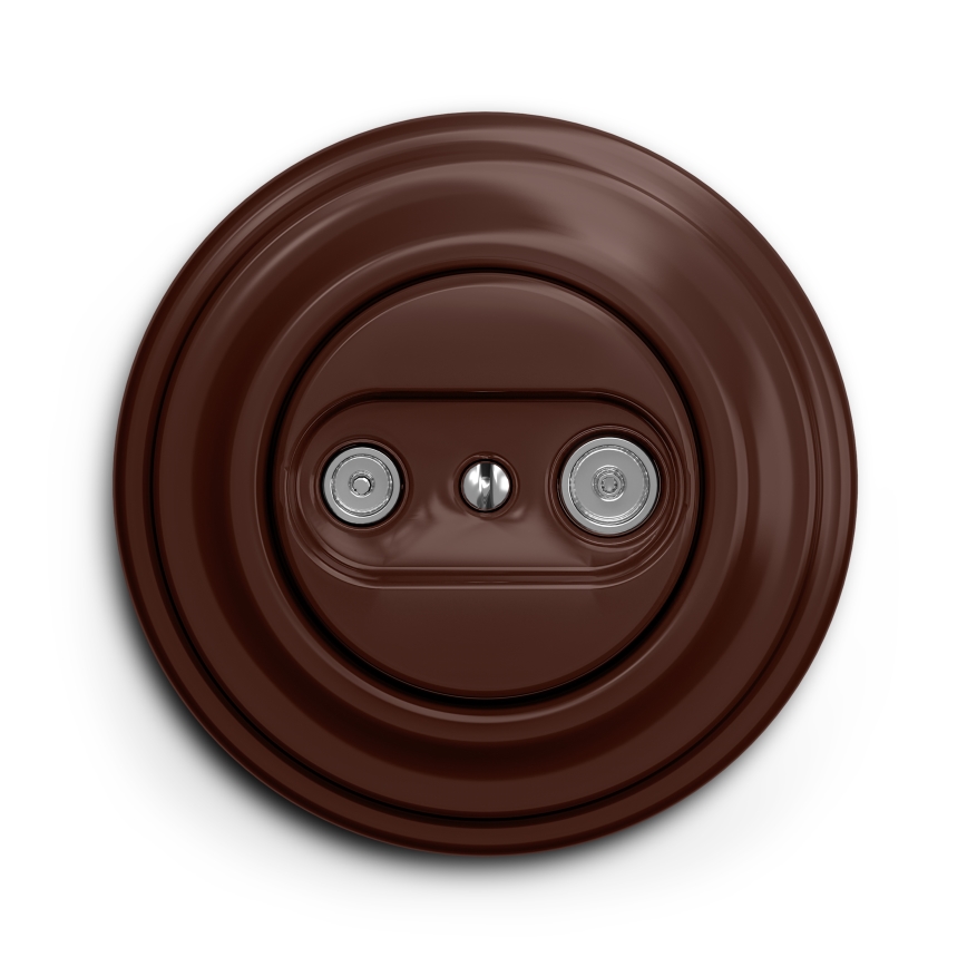 Kliklap - Vintage subscriber socket TV+R (continuous) brown