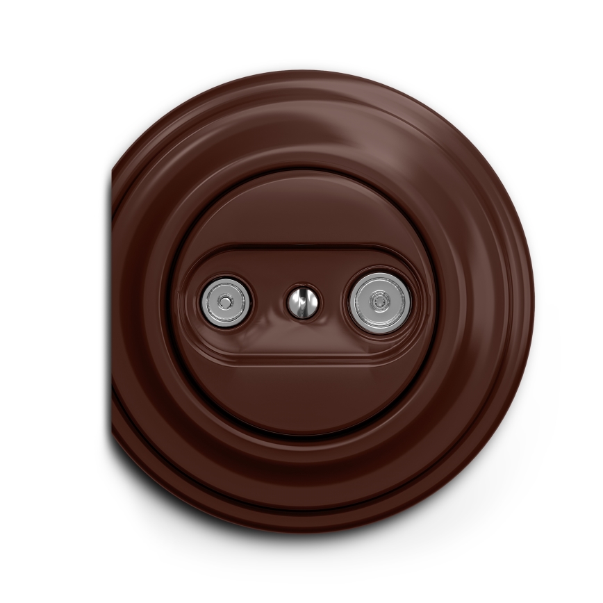 Kliklap - Vintage subscriber socket TV+R (continuous) brown