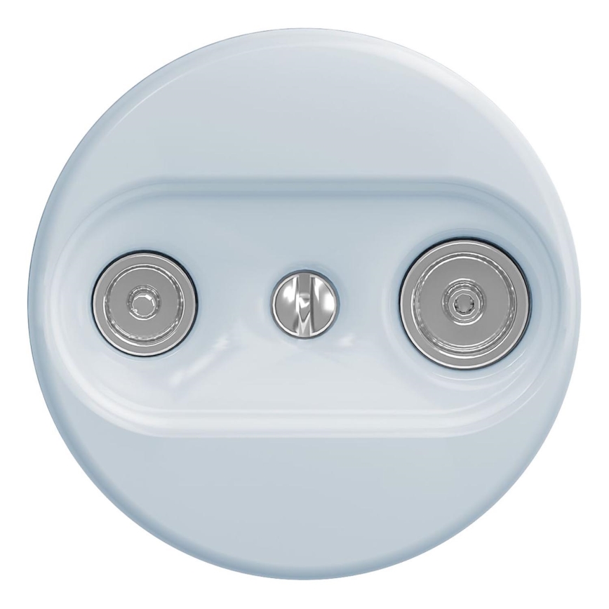 Kliklap - Vintage subscriber socket TV+R (terminal) blue