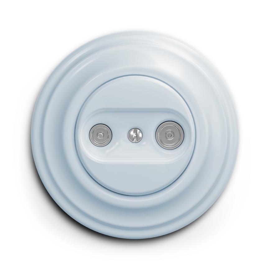Kliklap - Vintage subscriber socket TV+R (terminal) blue
