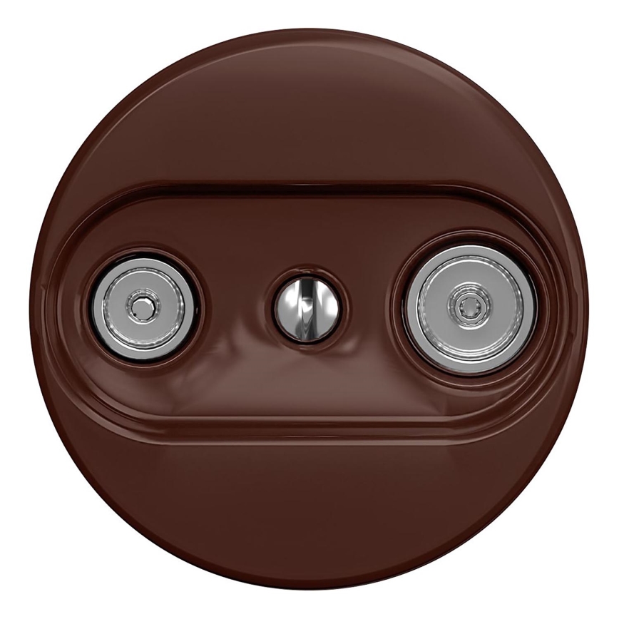 Kliklap - Vintage subscriber socket TV+R (terminal) brown