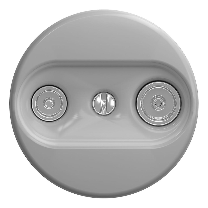 Kliklap - Vintage subscriber socket TV+R (terminal) grey