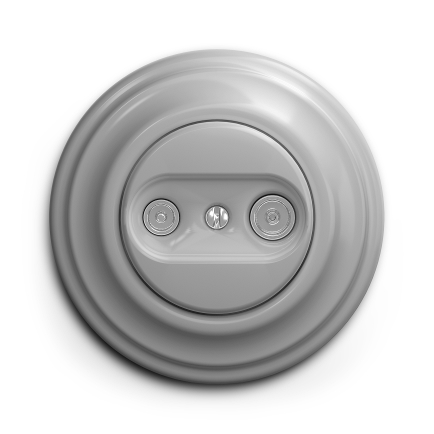 Kliklap - Vintage subscriber socket TV+R (terminal) grey