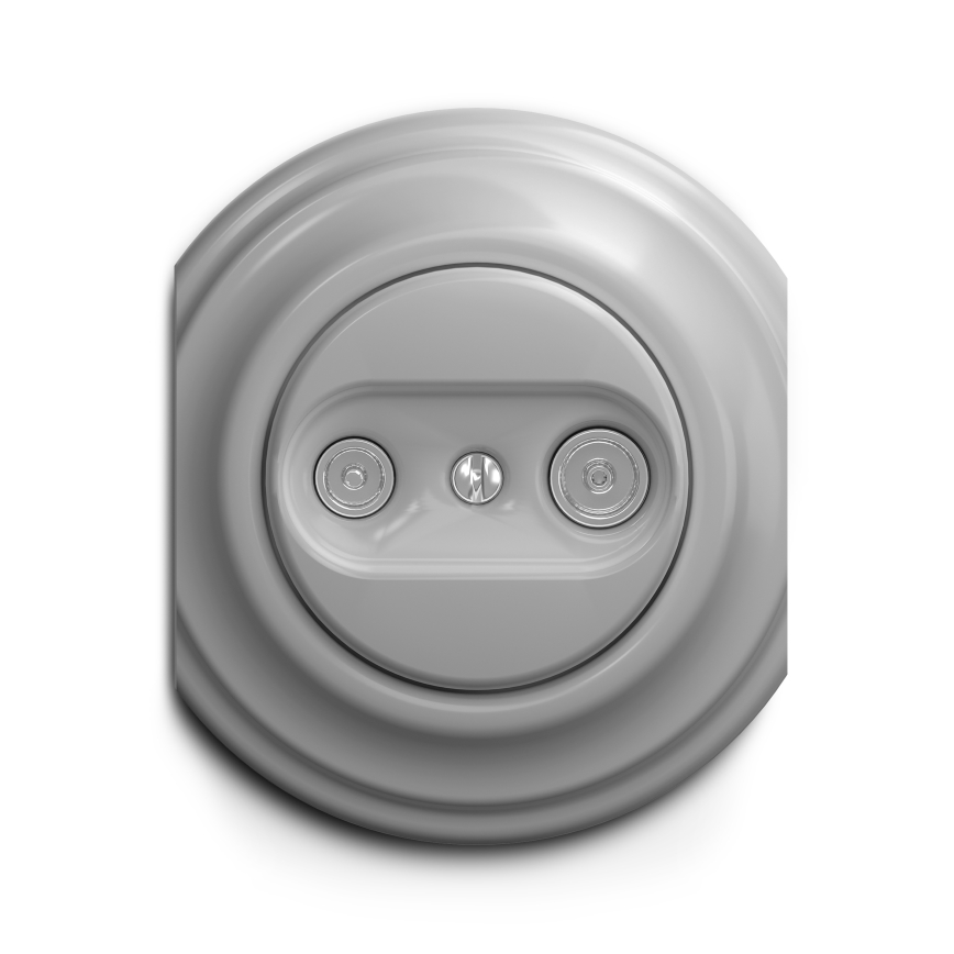 Kliklap - Vintage subscriber socket TV+R (terminal) grey