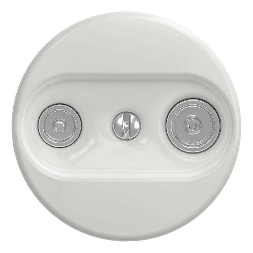 Kliklap - Vintage subscriber socket TV+R (terminal) white