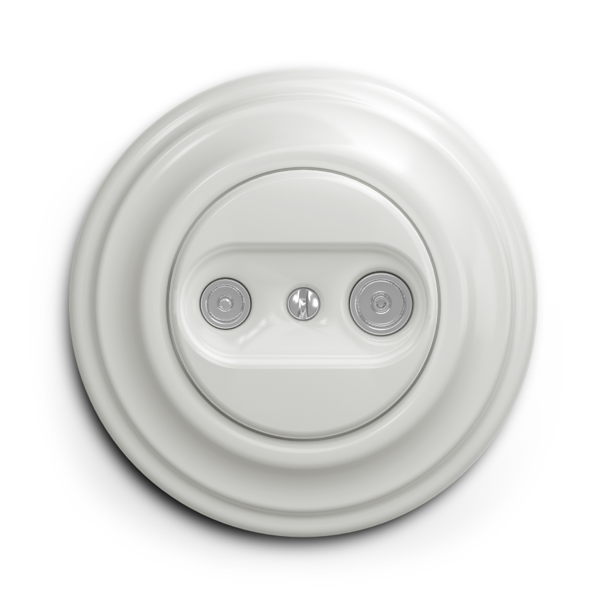Kliklap - Vintage subscriber socket TV+R (terminal) white